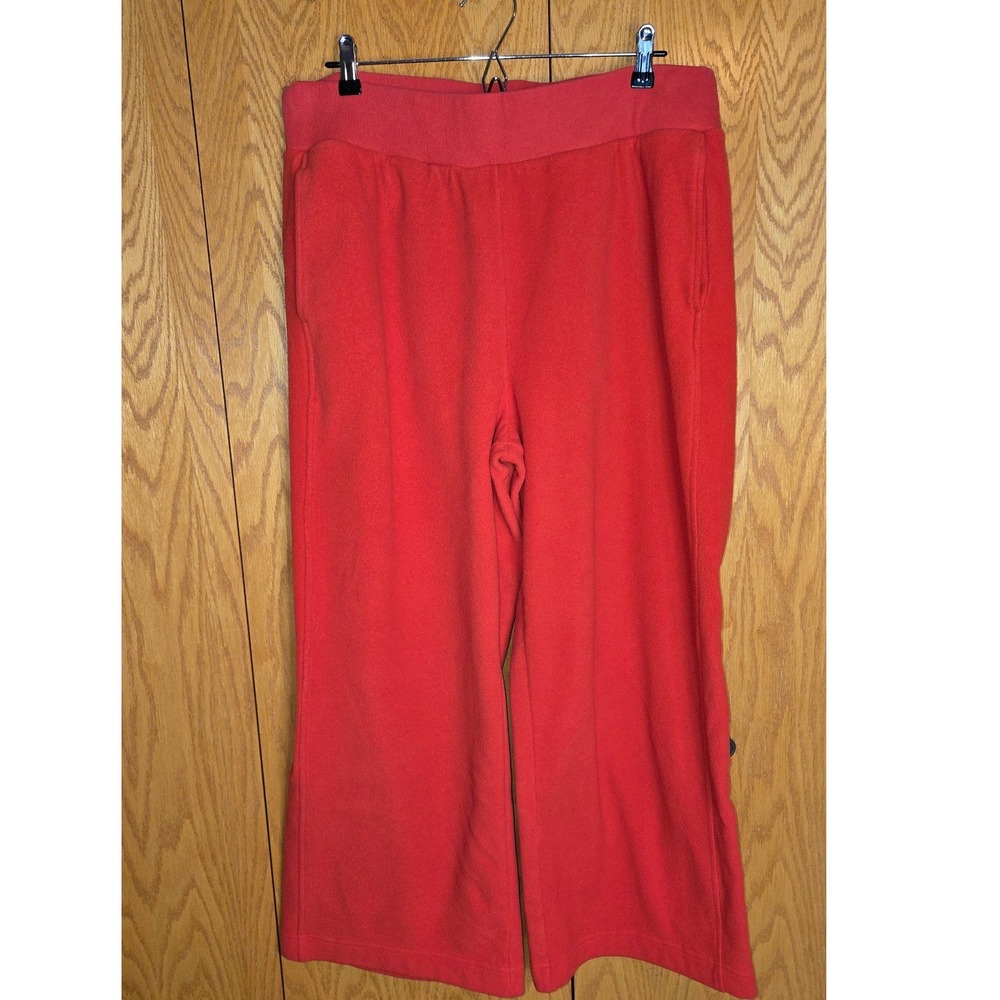Old Navy Performance Fleece Red Wide‎ Leg Lounge Pants Womens XL Relaxed Fit